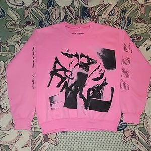 Sweetner World Tour Ariana Grande 2019 pink sweater pullover fleece lined